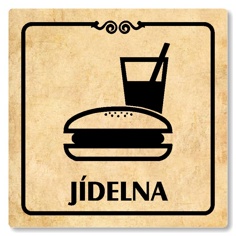 Jídelna, 118x118mm, pergamen, Texas